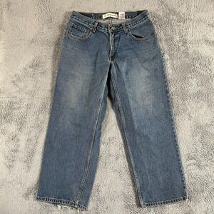 Levi's 550 Husky Jeans Womens 16 Blue Denim Faded Relaxed Fit Red Tab Streetwear